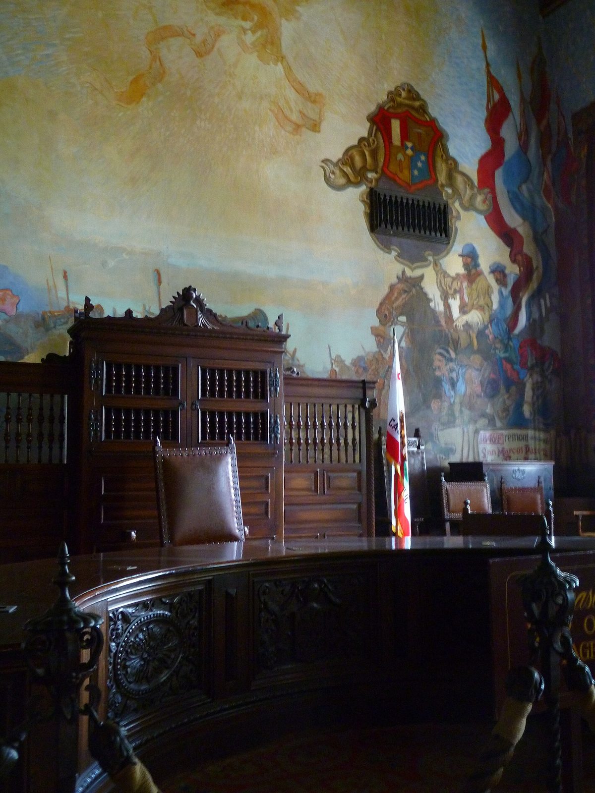 Inside the Santa Barbara County Courthouse. A phaseout study of existing wells, the measure's second phase, comes next.
