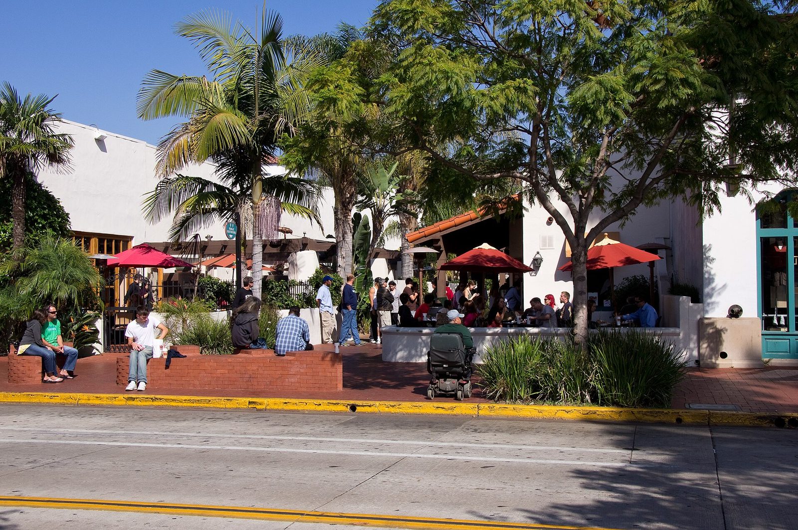 Lower State Street, now a pedestrian promenade. Downtown is the city's walkable core.