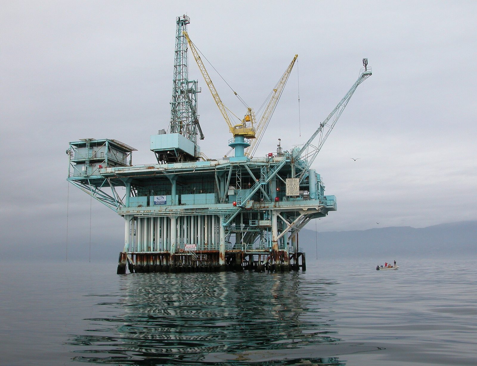 Platform A in the Dos Cuadras field, one of the Santa Barbara Channel's offshore platforms.