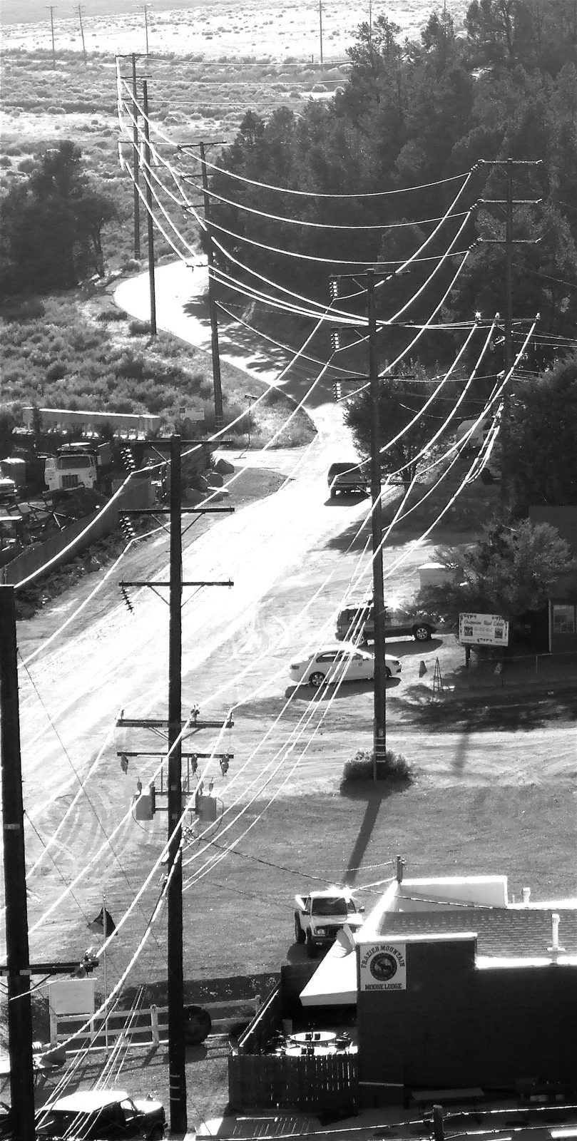 Distribution power lines in Frazier Park, California. The Sept. 29 shutoff de-energized utility lines across parts of Santa Barbara County during a stretch of high fire danger.