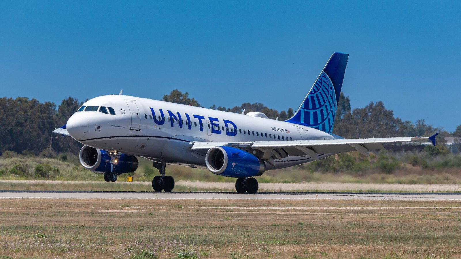 A United Airlines jet landing at Santa Barbara Airport. Revenues for the year reached about $36.9 million.